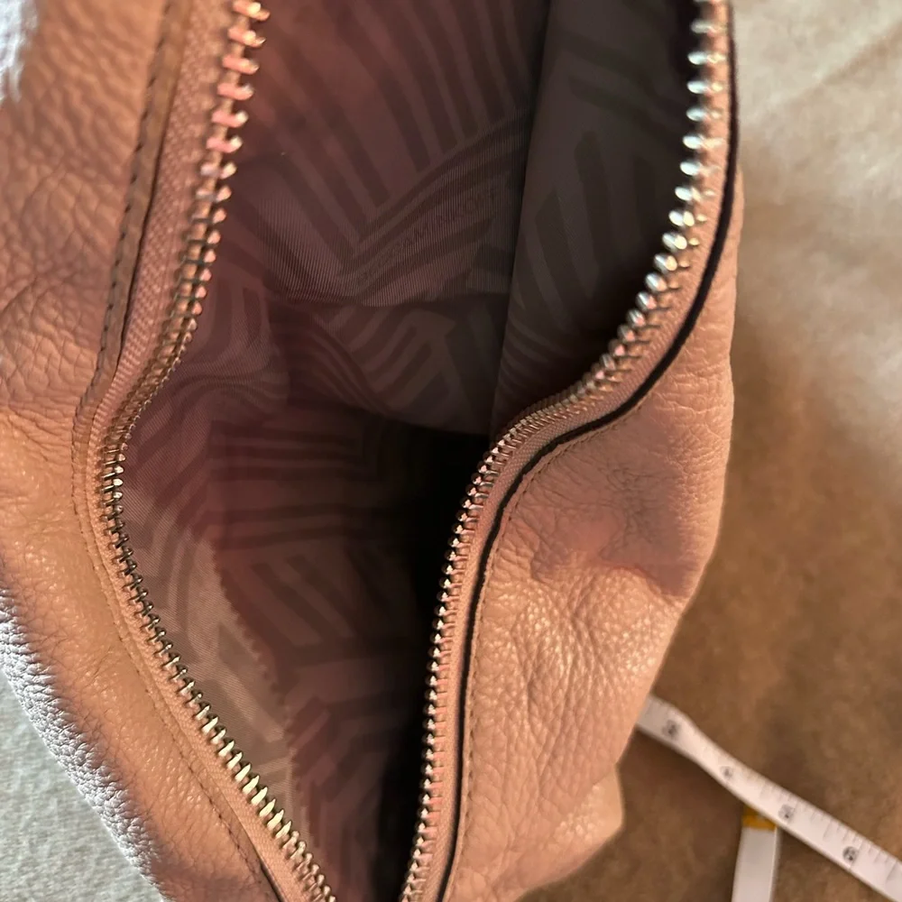 Rebecca Mincoff Cream Leather Hobo Bag
